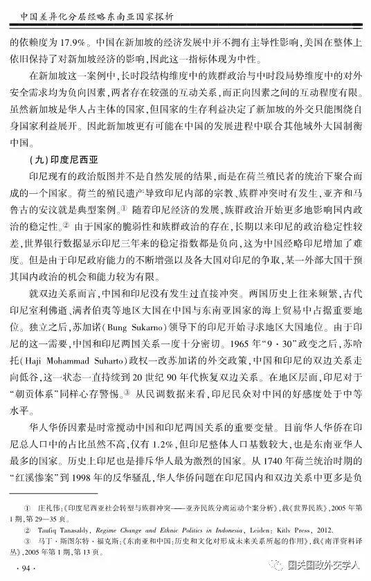 【学术聚焦】高程 王震：中国差异化分层经略东南亚国家探析